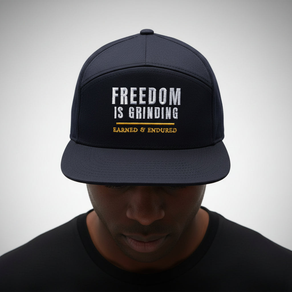 FREEDOM IS GRINDING - Richardson 257 Custom Embroidered Cap